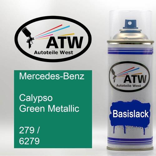 Mercedes-Benz, Calypso Green Metallic, 279 / 6279: 400ml Sprühdose, von ATW Autoteile West.